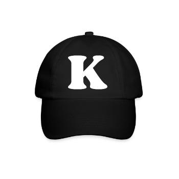 Letter k - Baseball Cap - black/black - Front