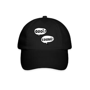 QUOI COUBEH quoicoubeh citation drôle - Casquette classique - noir/noir - Devant