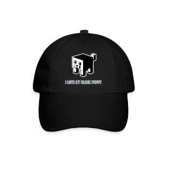 I love my Block Puppy: Cubic Dog - Baseball Cap - black/black - Front