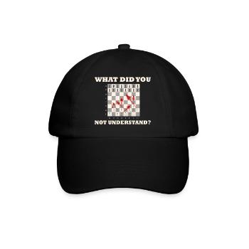 Qu’est-ce que vous n’avez pas compris ? Coups d’échecs - Casquette classique - noir/noir - Devant