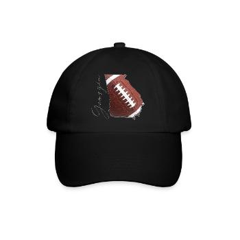 Géorgie (États-Unis) | Vrai football | Script de carte - Casquette classique - noir/noir - Devant