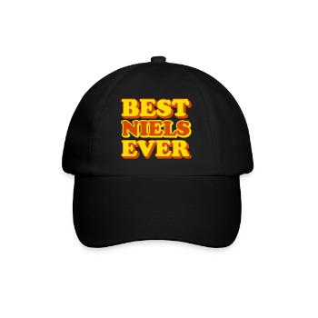 Niels Vorname Lustiges Geschenk - Baseballkappe - Schwarz/Schwarz - Vorne