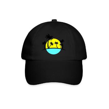 Palmiers de plage 3 - Casquette classique - noir/noir - Devant