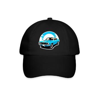 voiture vintage couché de soleil - Casquette classique - noir/noir - Devant