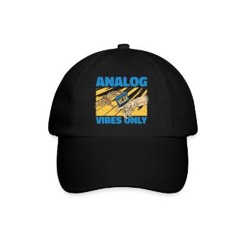 Analog Vibes Only - Music Lover Gift - Baseball Cap - black/black - Front