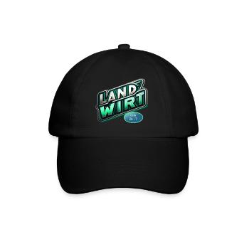landwirt code - Baseballkappe - Schwarz/Schwarz - Vorne