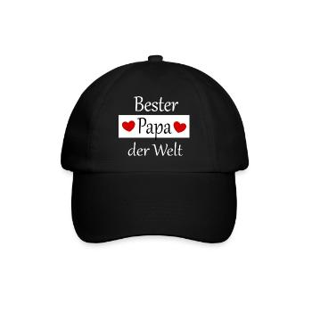 Vatertag 2026 Geschenk Vater Papa  - Baseballkappe - Schwarz/Schwarz - Vorne
