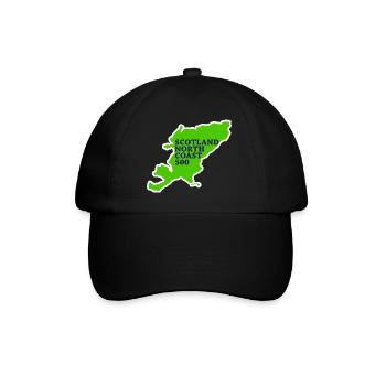 SCOTLAND nc500 map - Baseball Cap - black/black - Front