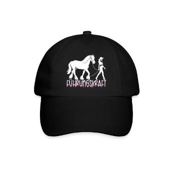 Führungskraft Pferd Reiten Geschenkidee Pferde - Baseballkappe - Schwarz/Schwarz - Vorne