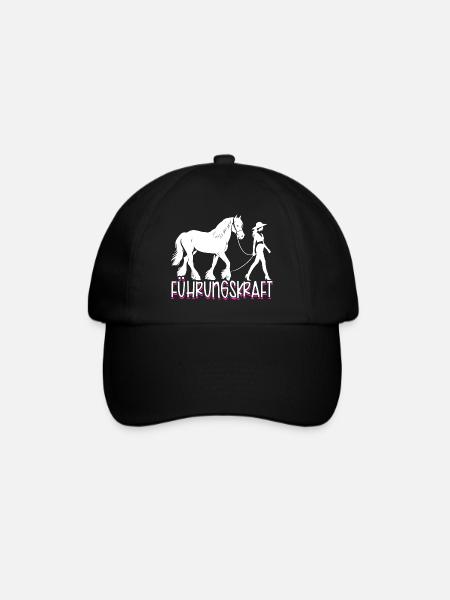 Führungskraft Pferd Reiten Geschenkidee Pferde - Baseballkappe - Schwarz/Schwarz