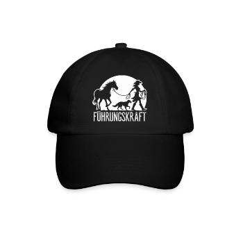 Führungskraft Pferd Pferdebesitzerin Geschenkidee - Baseballkappe - Schwarz/Schwarz - Vorne