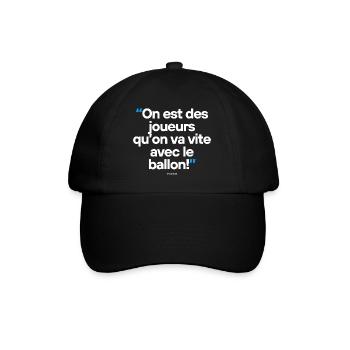 Citation célèbre footballeur - Casquette classique - noir/noir - Devant