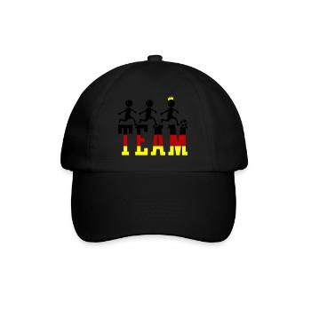 Fussball Team Meister Germany - Baseballkappe - Schwarz/Schwarz - Vorne