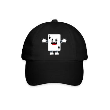 Poker Pokerkarten - Baseballkappe - Schwarz/Schwarz - Vorne
