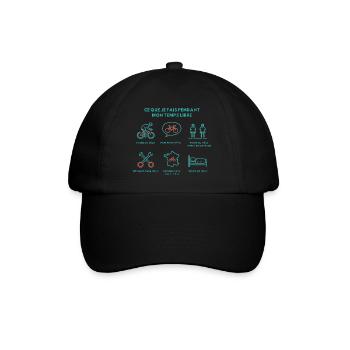 Cyclist Passion Humor Cycling - Baseball Cap - black/black - Front
