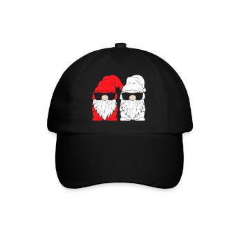 Doppel Santa Gnome Sonnenbrille - Baseballkappe - Schwarz/Schwarz - Vorne