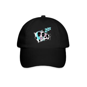 Schlafende Kuh - Baseballkappe - Schwarz/Schwarz - Vorne