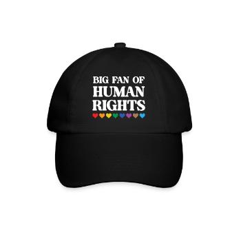 LGBTQ Pride Month - Big Fan of Human Rights - Baseball Cap - black/black - Front