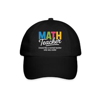 T-shirt d’illustration coloré pour professeur de mathématiques - Casquette classique - noir/noir - Devant
