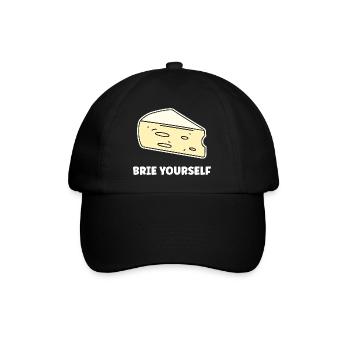 Humour fromage brie - Casquette classique - noir/noir - Devant