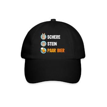 Lustiges Vatertag Geschenk Papa Bier - Baseballkappe - Schwarz/Schwarz - Vorne