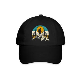 Hiking Hiker Mountaineer Gift - Baseball Cap - black/black - Front