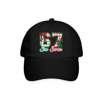 Festive 67 Gingham Bows - Baseball Cap - black/black - Front