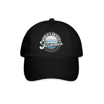 Schwimmen Wassersport Schwimmer Geschenke - Baseballkappe - Schwarz/Schwarz - Vorne