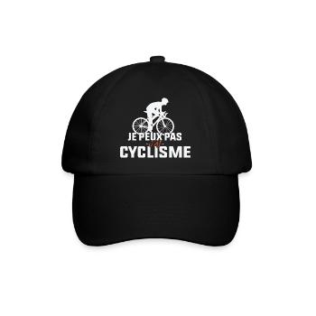 I can't I have cycling - Baseball Cap - black/black - Front