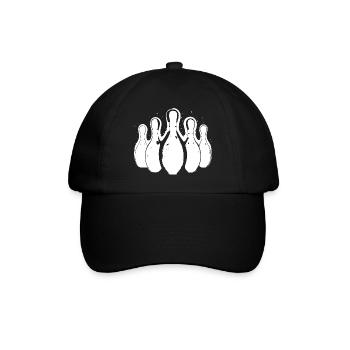 Bowling - Baseballkappe - Schwarz/Schwarz - Vorne