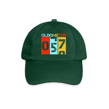 Oldometer 57 Retro 57th Birthday Gift Dad Father - Baseball Cap - bottle green - Front