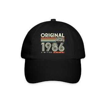 Cadeau rétro vintage pour le 40e anniversaire 1986 - Casquette classique - noir/noir - Devant