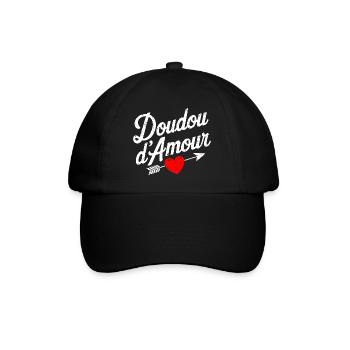 Doudou D'amour Saint valentin Couple - Casquette classique - noir/noir - Devant