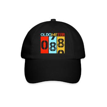 Oldometer 88 Funny 88th Birthday Retro - Baseball Cap - black/black - Front