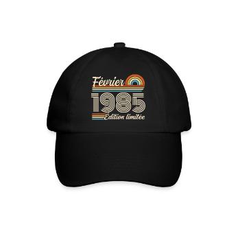 born in February 1985 | 41st Anniversary - Baseball Cap - black/black - Front