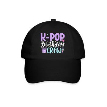 K Pop Birthday Crew - Baseball Cap - black/black - Front