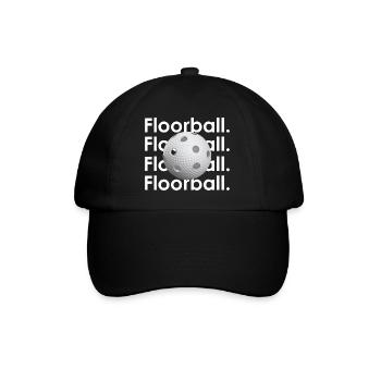 Floorball Graphic - Baseballkappe - Schwarz/Schwarz - Vorne