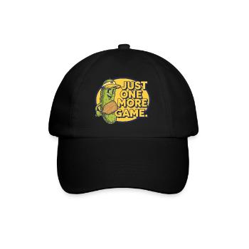 Pickleball Lustiger Spieler Nur noch ein Spiel Liebe - Baseballkappe - Schwarz/Schwarz - Vorne