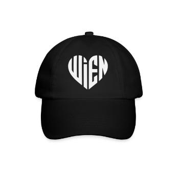 Vienna Typo Geometric Heart - Baseball Cap - black/black - Front