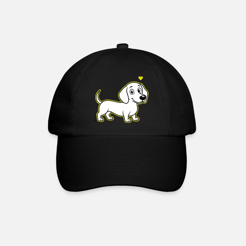 Fritz_the_Sausage_Dog - Baseballkappe - Schwarz/Schwarz