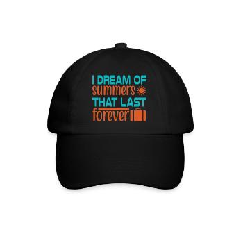 Dream of summer forever - Baseballkappe - Schwarz/Schwarz - Vorne