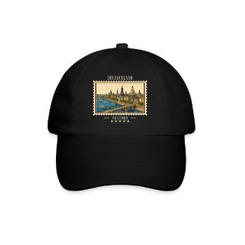 Deutschland Dresden Vintage Reisemarke - Baseballkappe - Schwarz/Schwarz - Vorne