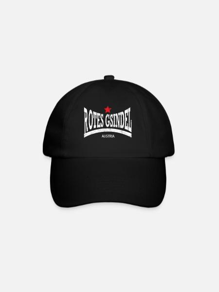 rotes gsindel, austria - Baseballkappe - Schwarz/Schwarz