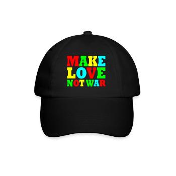 Make love not war - Baseball Cap - black/black - Front