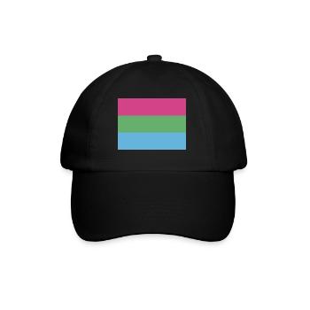 Drapeau de la fierté polysexuelle - Casquette classique - noir/noir - Devant