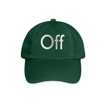 OFF white - Baseball Cap - bottle green - Front