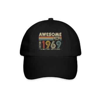 Grand depuis 1969 Vintage anniversaire rétro - Casquette classique - noir/noir - Devant