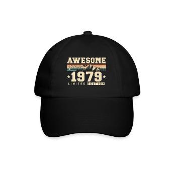 Großartig seit 1979 Jahrgang Vintage Geburtstag - Baseballkappe - Schwarz/Schwarz - Vorne
