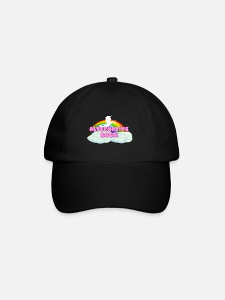 Licorne arc-en-ciel rock alternatif - Casquette classique - noir/noir