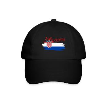 Croatia - Baseballkappe - Schwarz/Schwarz - Vorne